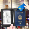 custom credit card holder travel passport wallet cover case rfid blocking document organizer for women men
