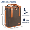 large capacity 6 bottle wine carrier thermal handle tote cooler bag collapsible wine picnic cooler bag insulated