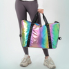 Custom Irredesnt Woman Weekend Travel Duffel Bag Sports Tote Gym Bag Shoulder Yoga Dance Duffle Bag with Strap