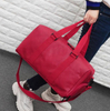 Customized Women Gym Duffle Weekend Carry Ladies Dance Sports Leather Bags Duffel Bag with Shoe Compartment