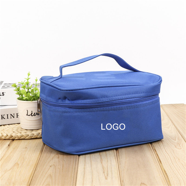 Large capacity blue wholesale waterproof soft hand held portable thermal beach insulated lunch picnic cooler tote box bag