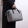 Gray Insulated Lunch Cooler Bag Lunch Cooler Box Leakproof Beach Hand Bag Thermal Snacks Organizer