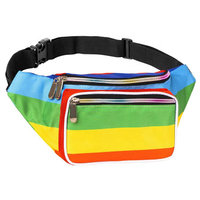 New Designer Amazon Custom Rainbow Bum Pouch Bag High Quality Belt Waist Fanny Pack Bag for Girls