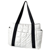 2022 Factory Price Large Capacity Quilted Women Puffer Tote Bag Laptop Metallic Puffy Shoulder Bag