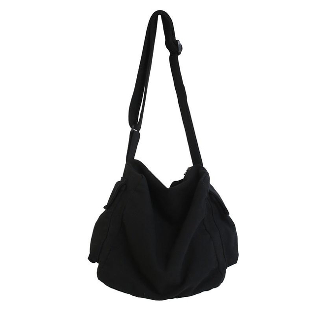 High Quality Sling Crossbody Bag with Shoulder Strap Reusable Shopping Messenger Bag Durable Canvas Cotton Tote Bag