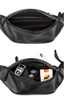High Quality PU Leather Black Men Fanny Pack Waterproof Man Waist Bags Outdoor Bum Bag for Shopping