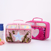 Cartoon Glitter Spangle Girls Lunch Box Bag School Children Portable Ice Cooler Lunch Bag for Kids