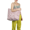 Custom Logo Large Capacity Printed Cotton Canvas Weekender Travel Beach Shoulder Tote Bag for Women