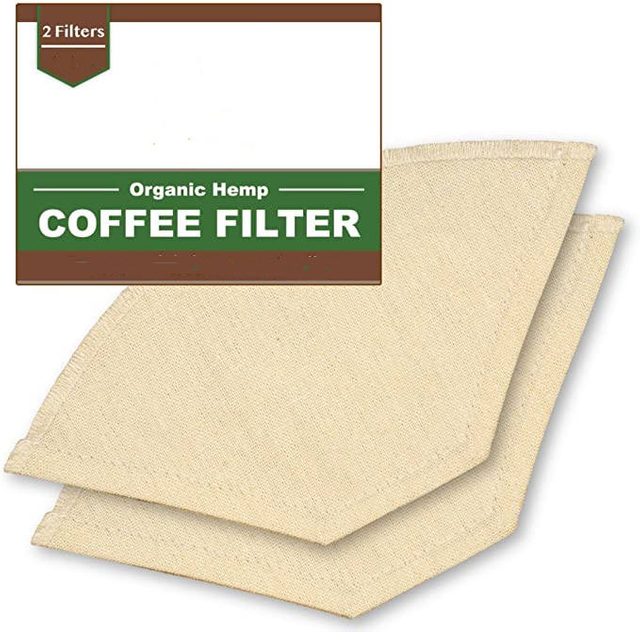 Organic Hemp Cloth Coffee Filters Pour Over Reusable Cone Coffee Filters for Drip Coffee Makers Cheap Wholesale