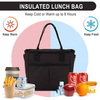 Water Proof Large Insulated Leak-Proof Thermal Lunch Box Reusable Insulated Lunch Tote Cooler Bag for Women with Shoulder Str