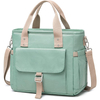 Water Resistant Large Insulated Leak-Proof Lunch Box Reusable Lunch Tote Cooler Bag for Women with Shoulder Strap
