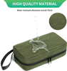 Green Unisex Travel Oxford Fabric Foldable Makeup Zipper Pouch Cosmetic Bag Toiletry Bag With Hanging Hook
