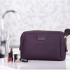 Purple Waterproof Nylon Makeup Pouches Cosmetic Bag Skincare Toiletry Bags Make Up Organizer With Custom Personal Logo