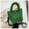 Female Corduroy Designer Tote Bag Women Shoulder Messenger Handbag Mobile Phone Bag Soft Shopping Shopper Bag Purse
