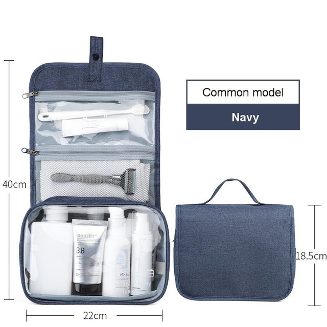 High Quality Hanging Wash Gargle Bag with Hook Travel Cosmetics Organizer Toiletry Pouch Makeup Bag