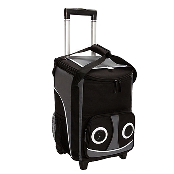 Insulated trolley picnic cooler bag With Speaker, Radio Rolling Cooler With Wheels