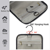Multifunctional Large Travel Brown Custom Makeup Storage Zipper Toiletries Organizer PU Leather Cosmetic Bag Toiletry Bags