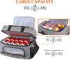Wholesale High Quality Multifunctional Waterproof Thermal Grocery Cool Carry Insulated Dual Compartment Cooler Lunch Bag