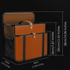 Multi Pocket Foldable Car Backseat Leather Storage Organizer Cup Holder Travel Car Trunk Organizer Box Large