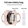 Foldable Double Layer Cosmetic Makeup Container Organizer Bag with Zipper Closure Durable Cosmetic Organizer Bag