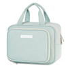 Foldable Double Layer Cosmetic Makeup Container Organizer Bag with Zipper Closure Durable Cosmetic Organizer Bag