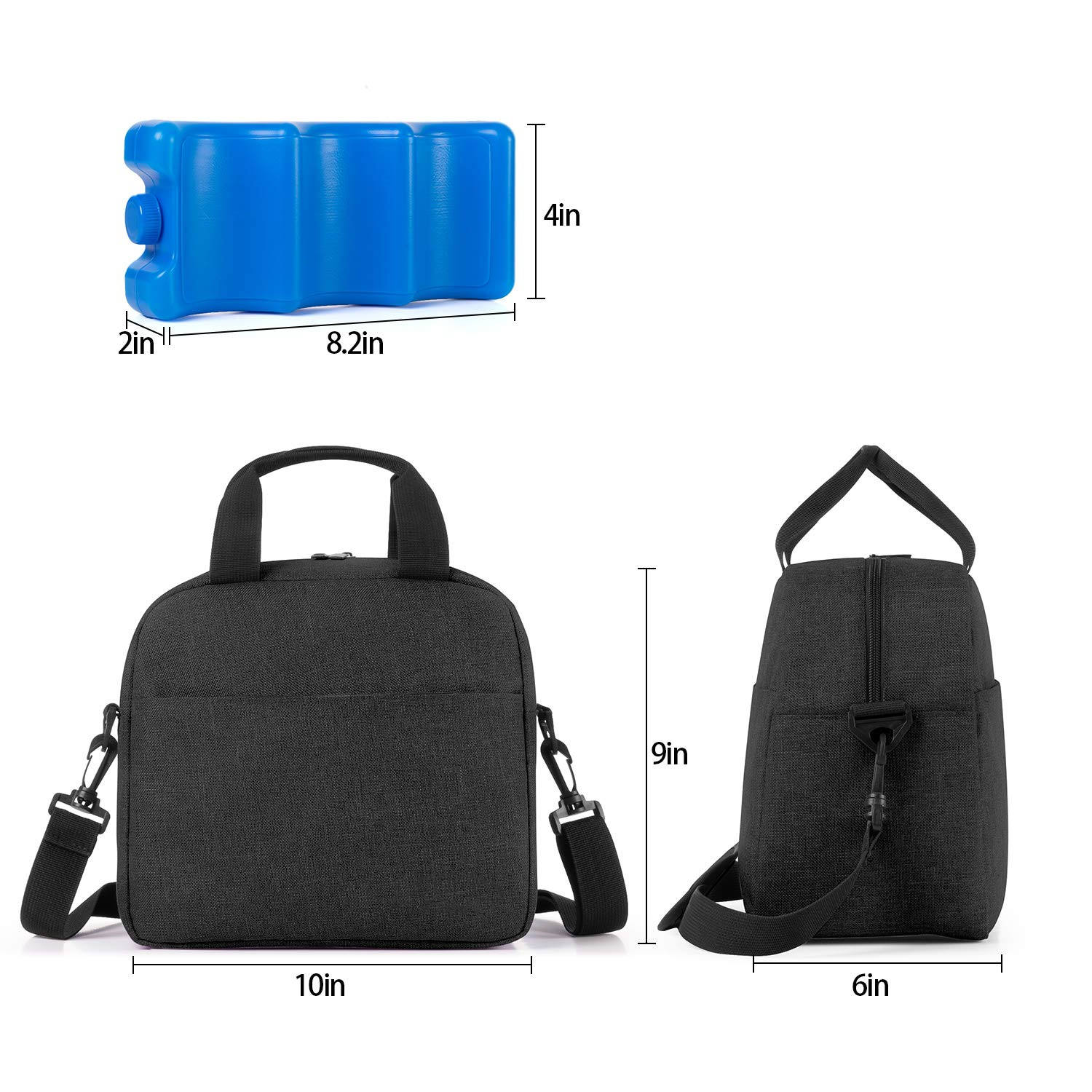 Black custom logo Breastmilk Cooler Bag Travel Baby Bottle Carrier Tote Bag Fits Up to 6 Large 9 Ounce Bottles