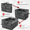 Foldable Car Trunk Organizer, Car Storage Organizer Collapsible Multi Compartment Car Organizer, SUV Trunk Organizer