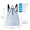 Factory Wholesale Water Resistant Nylon Oxford Drawstring Backpack Girls School Rucksack