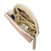 Large Pink Leather Hanging Toiletry Wash Bag Travel Make Up Organiser Rose Gold Cosmetic Bag For Women, Girls