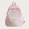 New Fashion Holographic Shine Polyester Women Casual Backpack Factory