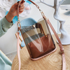 Wholesale 2 Piece Clear Tote Bag with Leather Pouch for Women Crossbody Transparent Shoulder Handbag