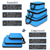 Custom Logo Compression Packing Cubes Set Various Sizes Travel Luggage Packing Organizers Accessories
