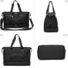 Womans Double Deck Gym Swimming Workout Carrying Duffle Bag Tote Bag Shoe Compartment Travel Gym Duffel Bag