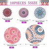 Custom Retro Style Reusable Stretch Bowl Covers Elastic Food Storage Covers Cotton Bread Lids for Food, Fruits