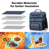 Large Capacity 18L Three Deck Insulated Lunch Bag Leakproof Reusable Lunch Box with Adjustable Strap for Outdoor Picnic Beach