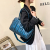 Large Capacity Shopping Fashion Women Customised Tote Winter Warm Cotton Puffer Bag Puffy Bags