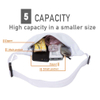 High Quality Fashionable Women Men White Canvas Crossbody Hum Bag Fanny Pack Waist Bag for Outdoor Traveling