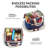 Removable Liner 24-Can Insulated Soft Cooler with Reusable Food Beverage Picnics Beach Cooler Bag