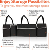 Car Storage Bag 4 Pockets Folding Back Seat Multi-Function Adjustable Back Seat Storage Bag