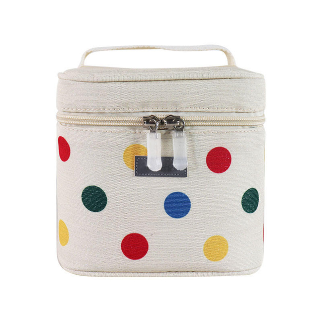 Canvas Insulated Lunch Box Waterproof Lunch Bag for Kids School Insulated Cooler Bag with Handles