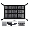 Car Storage Net Organizer Bag Mesh Car Cargo Net Roof Organizer Double-layer Mesh Bag with Reinforcing Grid Band