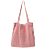 Custom Durable Casual Shoulder Bag with Inner Pocket Corduroy Tote Bag for Women Girls