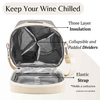 Custom Logo 4 Bottle Wine Cooler Bag Wine Tote Thermal Bag for Picnics, Travel, Restaurants