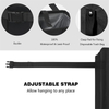 Leak-Proof Waterproof Car Trash Bin Collapsible Portable Auto Garbage Bag Large Capacity Trashcan Storage Bag Black