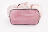 Bathroom Travel Cosmetic Storage Bag Floral Print Portable Large Capacity Mesh Toiletry Bag with 7 Compartments