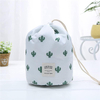 High Quality Custom Print Lazy Drawstring Cosmetic Makeup Bag Soft Waterproof Travel Cosmetic Toiletry Bag
