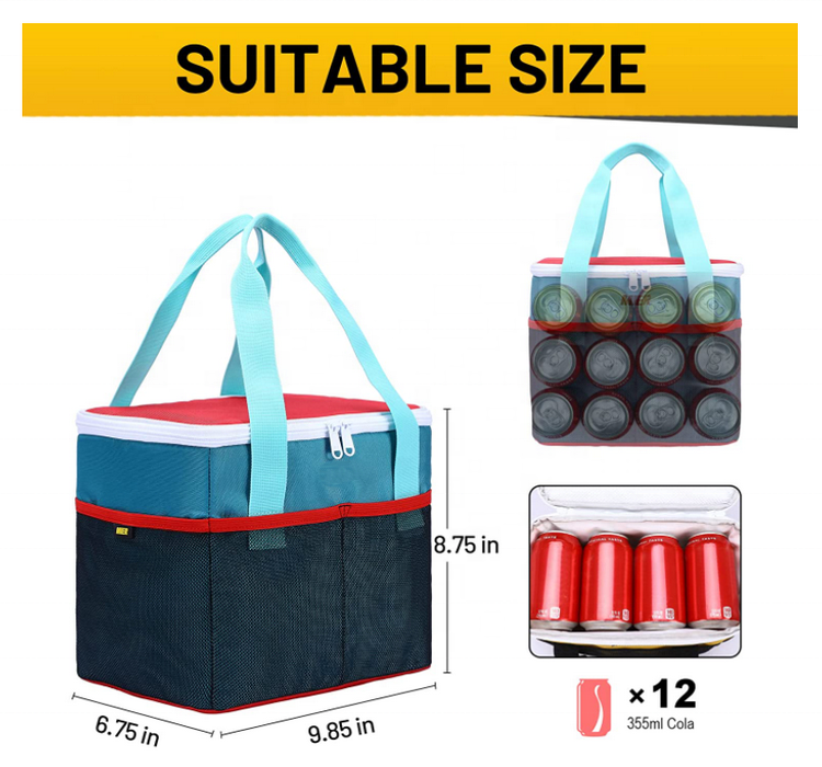 custom design durable oxford cooler bag insulated travel portable school lunch box adult lunch bags for women