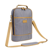 Upgraded Portable Waterproof Travel Single Bottle Insulated Wine Carrier Tote Wine Cooler Bag with Glasses Compartment