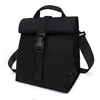 Premium Men Boys Reusable Cotton Insulated Bag Fitness Sport Gym Eco Friendly Crossbody Lunch Bag Black