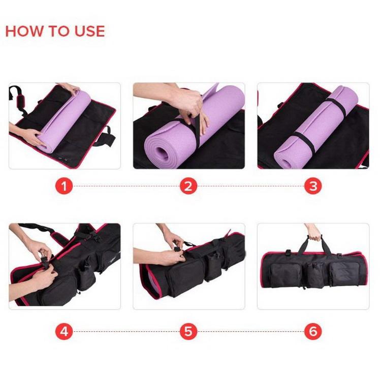 Custom yoga mate carry tote bag travel yoga duffel sport bag